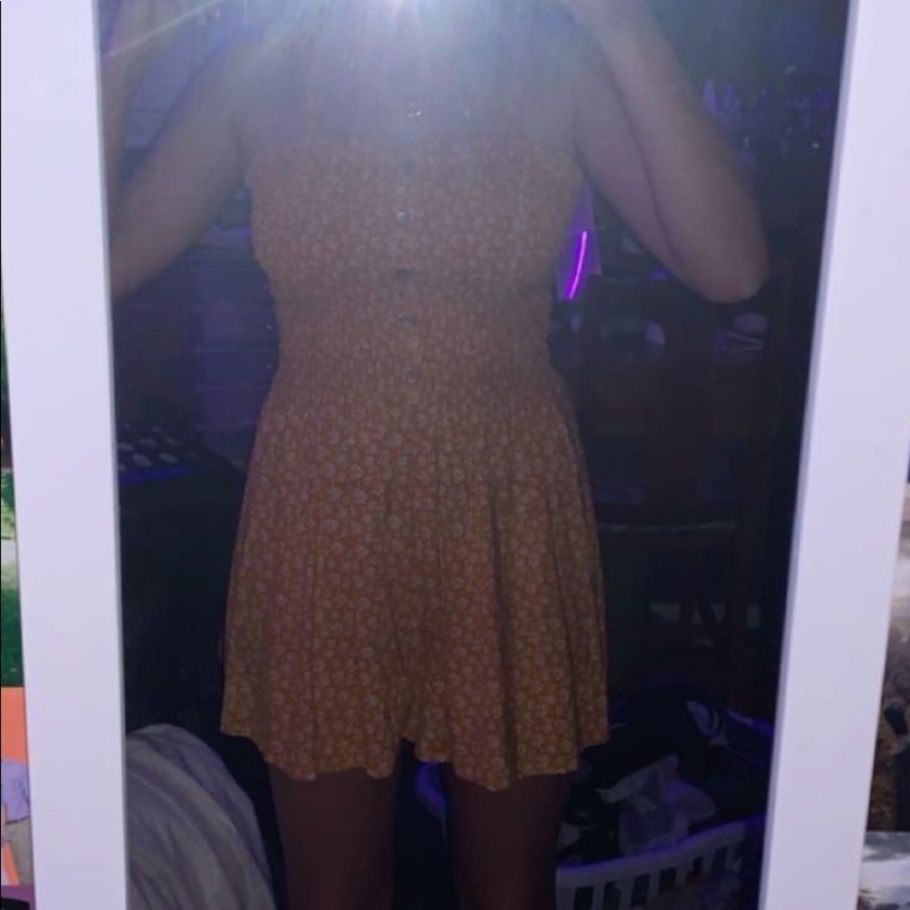 Orange flower romper